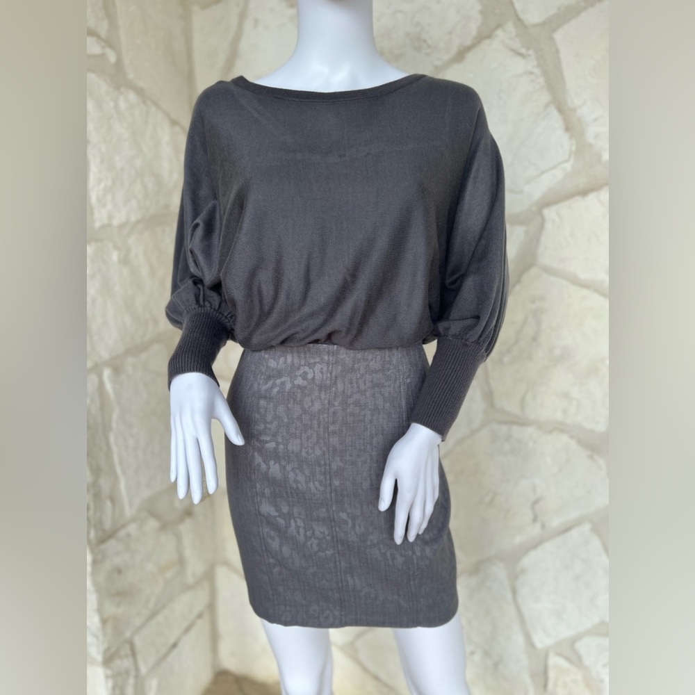 Jessica Simpson Gray Long Sleeve Dress
